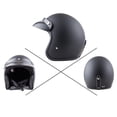 thumbnail image 2 of Casco retro estilo japonés para moto, modelo 3/4 en negro mate talla M - Interior extraíble y cómodo, protección multicapa resistente a impactos, visera desmontable y diseño ergonómico para mayor, 2 of 7