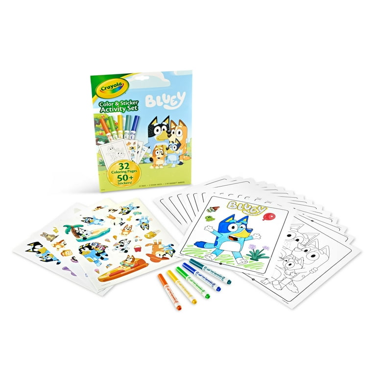 Crayola Bluey Carry Along Color & Sticker Activity Set with