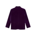 thumbnail image 4 of Doomiva Kids Boys' Blazer Formal Velvet One Button Suit Jacket Outwear Dark Purple 12, 4 of 5