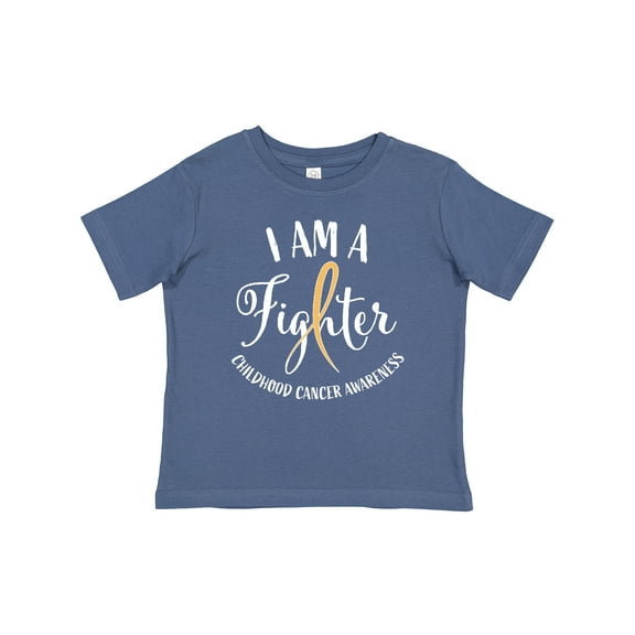 Inktastic I Am a Fighter- Childhood Cancer Awareness Boys or Girls Baby T-Shirt