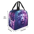thumbnail image 2 of Picia Cool Lion Head Printed Lunch box Lunch bag for Men Women Large Capacity Lunchbox Reusable Lunch Bags Insulated Lunch Bag Lunch Box Cooler, 2 of 6