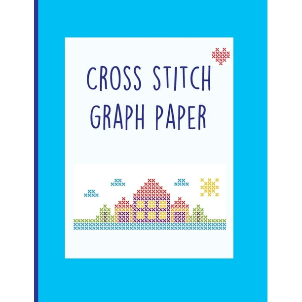 cross stitch graph paper 10 x 10 grid design your own embroidery and needlework patterns paperback walmart com