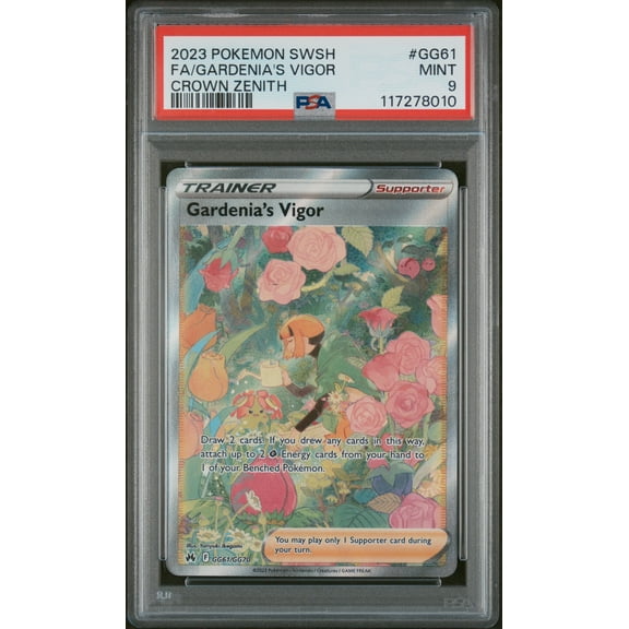 2023 Pokemon SWSH #GG61 Gardenia's Vigor Crown Zenith PSA 9