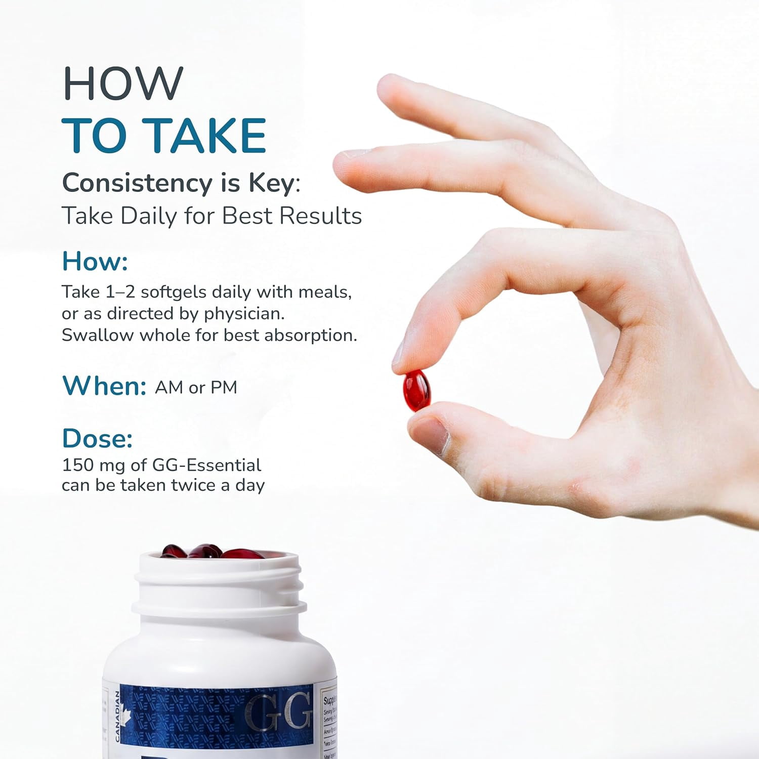 WELLNESS EXTRACT Geranylgeraniol GG 150mg, Annatto Derived Supplement for CoQ10 Support, Cellular Energy & Muscle Health, Non-GMO, Gluten Free, 60 Softgels