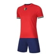 thumbnail image 3 of Edvintorg Boys Soccer Jersey Summer Athleticwear Crew Neck Short Sleeve Shirt and Short 2 Piece Foottball Uniform Size 4-15, 3 of 4