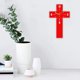 thumbnail image 4 of Reloj de pared moderno de crucifijo acrílico silencioso sin tictac • Rojo blanco negro • Reloj decorativo de 12x7 pulgadas • Dormitorio del salón Decoración del hogar de Halloween, 4 of 6