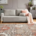 thumbnail image 3 of 8' X 10' Rust Floral Stain Resistant Area Rug, 3 of 8