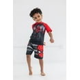 thumbnail image 2 of Marvel Avengers Spider-Man Little Boys Rash Guard and Swim Trunks Outfit Set Little Kid, 2 of 5