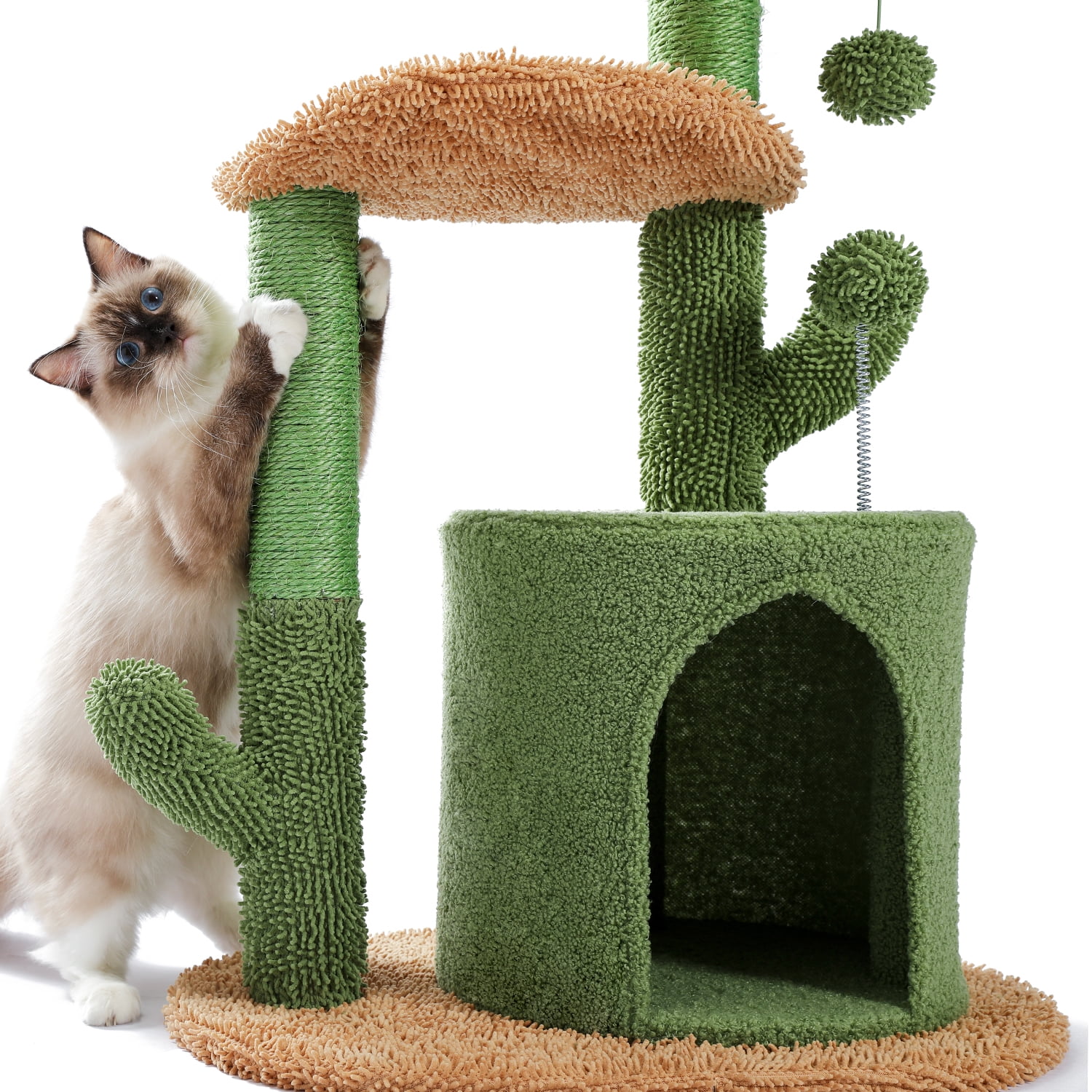 Pefilos Cactus Cat Tree for Adult Cats Cat Tower with Warmy Cat Condo for Senior Cats, Plush Perches, Sisal Scratching Post and Fluffy Balls for Small and Medium Cat Tree for Indoor Cats Pefilos Cactus Cat Tree for Adult Cats Cat Tower with Warmy Cat Condo for Senior Cats, Plush Perches, Sisal Scratching Post and Fluffy Balls for Small and Medium Cat Tree for Indoor Cats