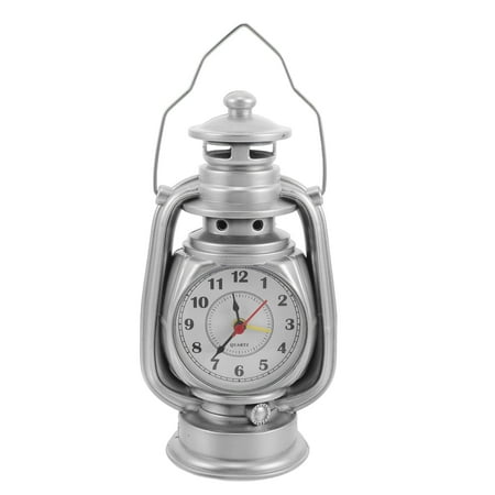 BESTYASH Antique Style Clock Alarm Clock Silver Plastic Timekeeping for Bedroom Use 1Pack