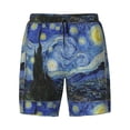 thumbnail image 4 of Lsque Mens Swim Trunks The Starry Night Pattern - Bathing Suit Compression Liner - Beach Swim Shorts Swimwear - (S-3XL) - Stretch Quick Dry -Large, 4 of 9