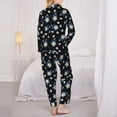thumbnail image 6 of Wukai Daisies Flowers Print Women's Pajama Set - Soft Long Sleeve Sleepwear for Comfort and Style-Small, 6 of 9