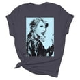 thumbnail image 4 of TayIor Sw1ft Chemises, Tyler Sw1ft Merch, Tyler Sw1ft, Mode Décontractée Imprimée Col Rond Manches Courtes Chemises Blouse Femme Graphique Amateur de Musique TKFASHION Vert TTG, 4 of 5