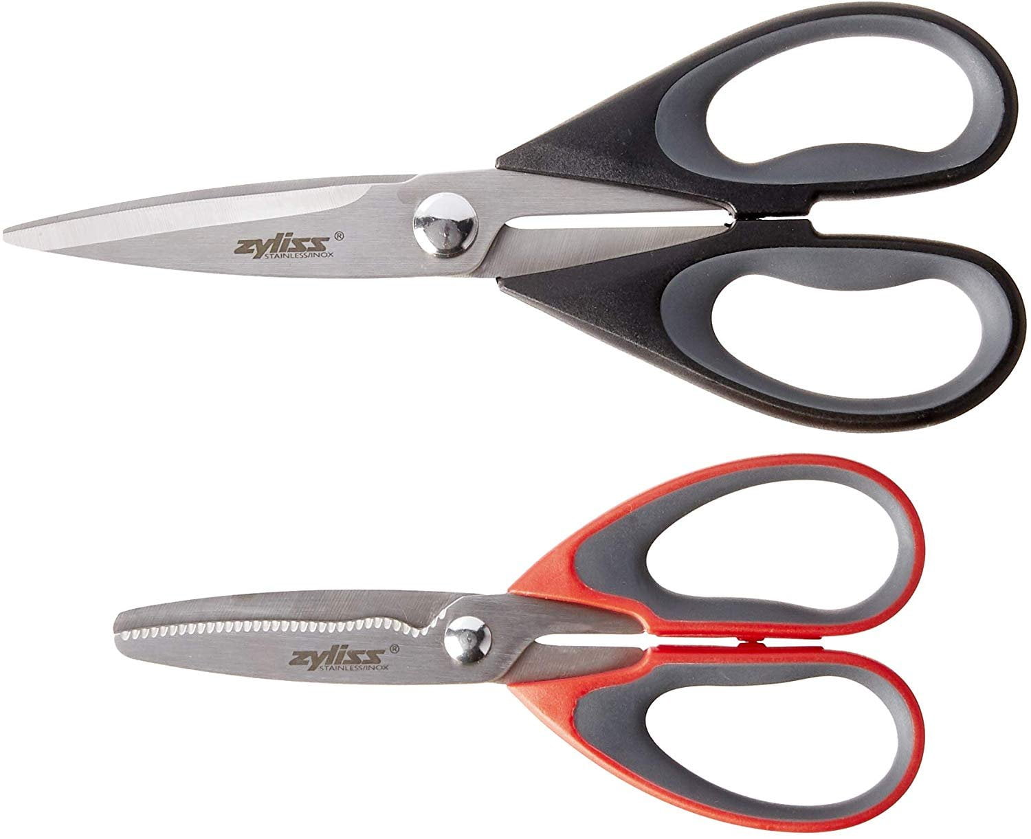 Zyliss All-Purpose Stainless Steel Kitchen Shears with Non-Slip Handle -  Dishwasher Safe - Walmart.com