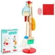 thumbnail image 1 of Set de limpieza WHOHOLL Kid, escoba de madera para niños pequeños, 9 unidades con soporte, 1 of 7