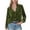 Army Green, variant on Aoochasliy Ladies Tops Long Sleeve Solid Color Top Retro Gold Velvet Long Sleeve Top Long Sleeve V-neck Top/shirt