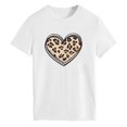 thumbnail image 4 of Camiseta de manga corta informal con estampado de amor para mujer Pompotops  hkajfhjk458824, 4 of 4