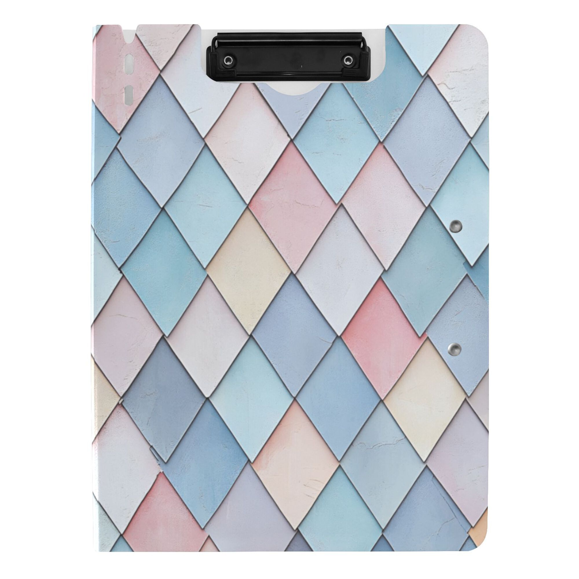 FORMRS A4 Clipboard Folder with Pen Holder Horizontal Foldable School Office Binder, Beige Art Pattern