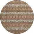 thumbnail image 2 of Addison Rugs Mayfield Premium Machine Washable Transitional Stripes Terracotta Round Rug, 8' x 8', 2 of 8