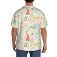 thumbnail image 5 of Haiem Fall Rabbit Men's Casual Shirts Short Sleeve Button Down Shirts Fashion Textured Summer Beach Shirt-XX-Large, 5 of 7