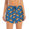 thumbnail image 2 of Salouo Hot Dog 1 Print Women's 2 in 1 Running Shorts Double-Layer Shorts Athletic Workout Gym Yoga Shorts Running Shorts for Women-X-Large, 2 of 7