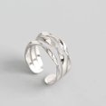 thumbnail image 5 of SS DESIGNS- 925 Adjustable Multi-Line Open Ring for Women, Minimalist Thumb & Index Finger Statement Ring, Fashion Silver Jewelry Minimalist, 5 of 5