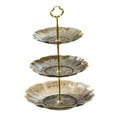thumbnail image 3 of Soporte para magdalenas, bandeja para servir refrigerios de frutas, plato para servir fiestas de té, centro de mesa, soporte para postres, decoración café de 3 niveles, 3 of 9