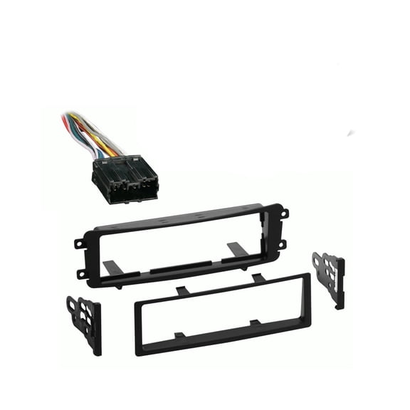 Fits Mitsubishi Endeavor 2004-2011 Metra Single DIN Dash Kit with Harmony Radio Harness