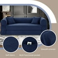 thumbnail image 4 of Middle Size Navyblue Light luxury sit/lie convertible compression sofa bed module free combination, 4 of 10