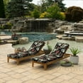 thumbnail image 5 of ARDEN Foam Outdoor Chaise Lounge Cushion, 21 x 72, made with ProFoam, Rain-proof, Fade Resistant, Simone Black Tropical, 5 of 9