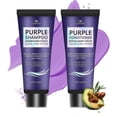 thumbnail image 1 of ExquisitePurple Shampoo and Conditioner Set for Blonde, Silver, Brown, Bleached, Highlighted Hair, Colored Hair, Enhance Blonde Tones, Repair Damaged, 1 of 5