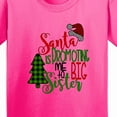 thumbnail image 4 of Inktastic Santa is Promoting Me to Big Sister Green Plaid Tree Youth T-Shirt, 4 of 5