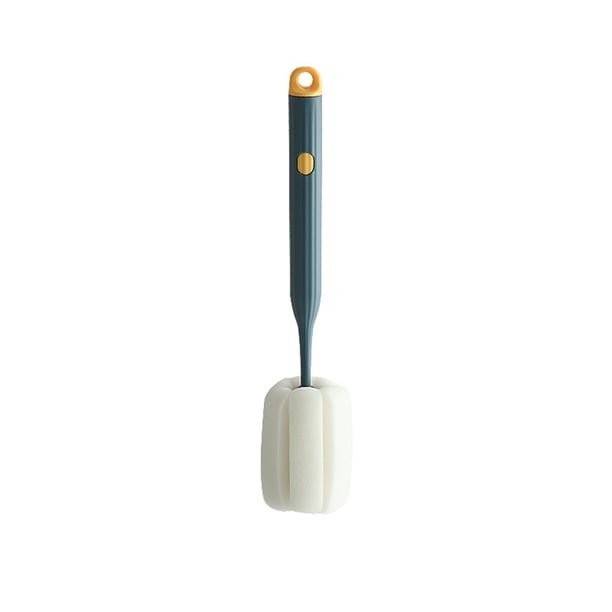 Cepillo esponja de mango largo, para botellas, vasos y copas, ABS + esponja