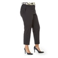 thumbnail image 3 of Kasper Womens Plus Elastic Back Office Dress Pants Gray 18W, 3 of 4