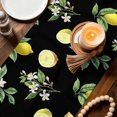 thumbnail image 3 of Yellow Lemon Summer Table Runner 70 Inches, Farmhouse Tropical Fruit Black Bed Runner Dresser Scarves Tabletop for Indoor Outdoor Parties/Ceremony/Banquet, 13" x 70", 3 of 9