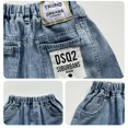 thumbnail image 5 of RMGVDSD Boy's Elastic Waist Wide Leg Casual Loose Denim Shorts With Pockets Children's Jeans Shorts Summer Denim Shorts Casual School Trousers For 6-8 Years, 5 of 5