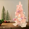 thumbnail image 3 of Tabletop Christmas Tree, Mini Artificial Christmas Tree, Christmas Party Decoration with Lights and Ornaments, Durable Plastic, Easy To Assemble, Indoor Desktop Holiday Decoration, Festive Gift Idea, 3 of 7