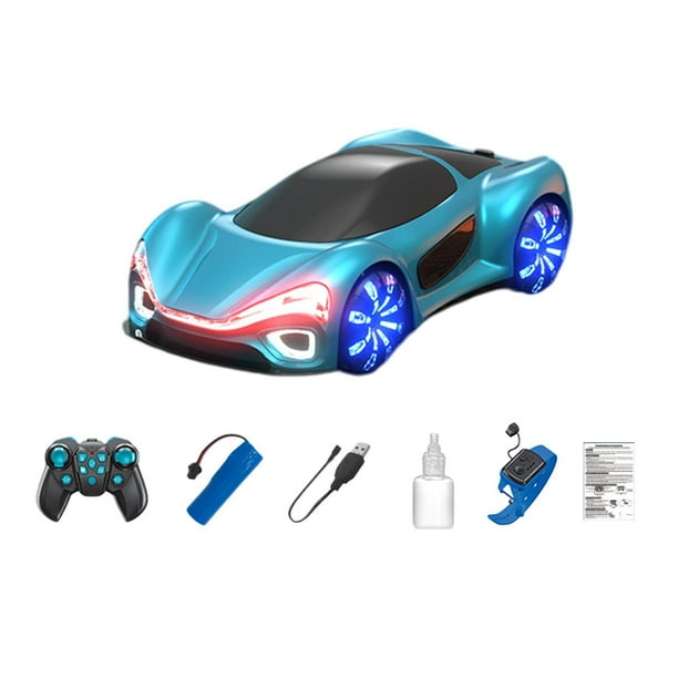 Coche acrobático teledirigido con giro de 360 degree para derrapar, ideal para fiestas de Año Nuevo y Navidad. azul B