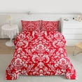 thumbnail image 2 of Manfei Western Damask Print Bedding Comforter Set for Adult, Vintage Flower Floral Twin Comforter Sets, Bohemian Mandala Reversible Bedding Set, Breathable Home Decor, 2pcs, 2 of 8