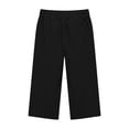 thumbnail image 6 of BOOMNY Girl's Baggy Capri Pants Wide Leg Jogger Pants for Kids Trendy Elastic Waist Solid Lightweight Trousers With Pockets, 6 of 7