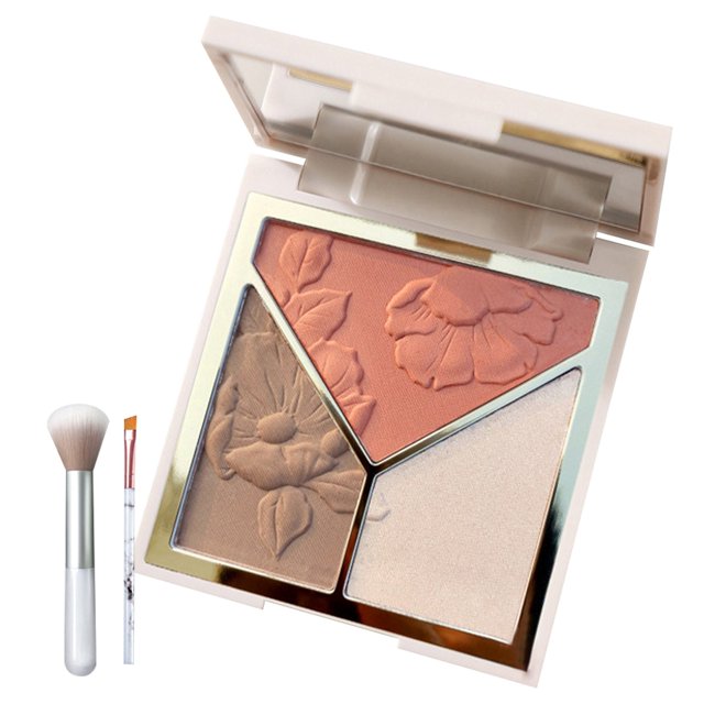 Highlighter Contouring Glitter Shadow Concealer Illuminating Makeup with Brushes for Enhanced and Definition