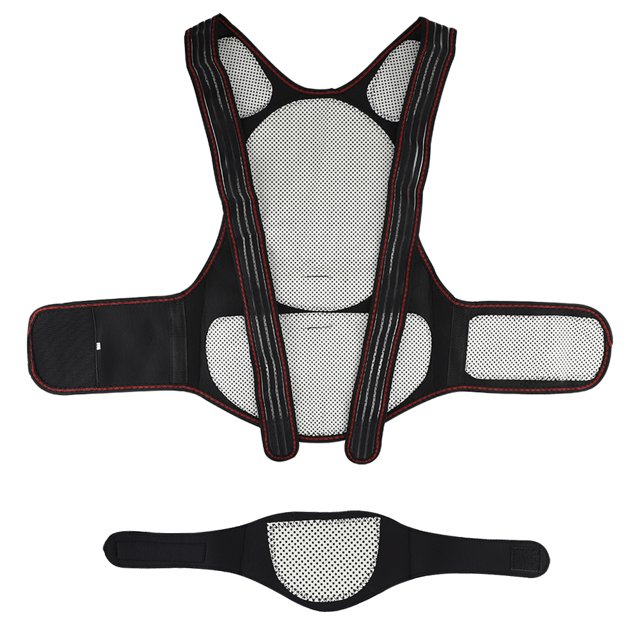 Turmalina autocalentamiento terapia magnética soporte de espalda Nano infrarrojo cintura masaje cinturón cuello almohadilla masajeadora Corrector de postura