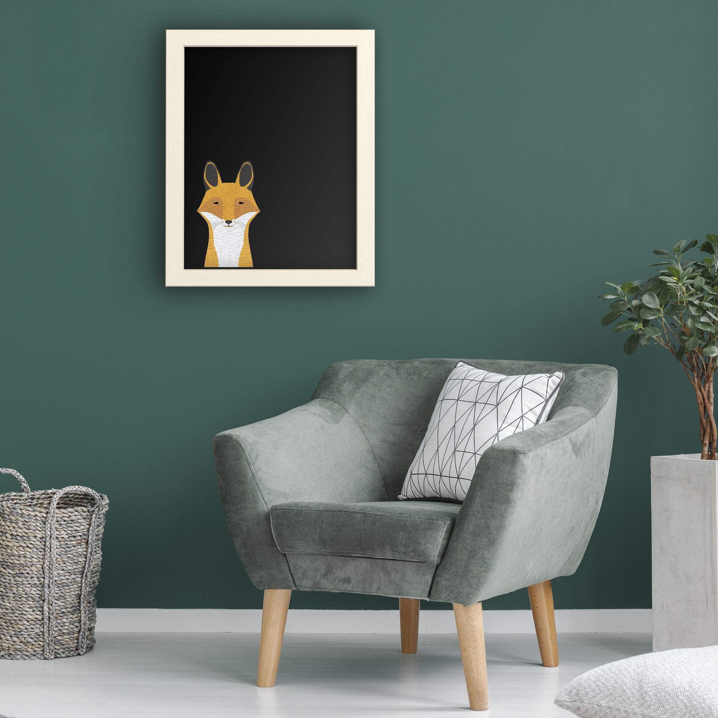 Trademark Fine Art 'Foxy' Chalkboard by Annie Bailey Art