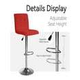 thumbnail image 4 of Bar Stools Set of 2, Adjustable Bar Stools, Armless Adjustable Swivel Barstools, PU Leather Hydraulic Kitchen Counter Height Bar Stools, Thickened Seat Cushion Square Island Barstools with Back, 4 of 7