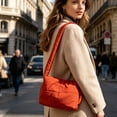 thumbnail image 6 of AYktou Crossbody Bag for Women, Padded Messenger Bag Solid Color Puffy Shoulder Bag Nylon Quilted Tote Bag Large Capacity Commute Travel Sling Bag for Outing Shopping Strolling, 6 of 8