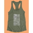 thumbnail image 3 of American Flag Flowers Racerback Tank Women -Smartprints Designs, Female x-Large, 3 of 4