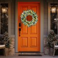 thumbnail image 6 of Yexmas Christmas Wreaths,24" Christmas Wreaths for Front Door , Battery Powered Flocked Artificial Christmas Wreath,Outdoor Christmas Decor with LED Lights & Ornament, 6 of 7