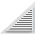 thumbnail image 4 of Ekena Millwork 28"W x 23 3/8"H Right Triangle Gable Vent - Right Side (36 1/2"W x 30 3/8"H Frame Size) 10/12 Pitch Functional, PVC Gable Vent with 1" x 4" Flat Trim Frame, 4 of 14