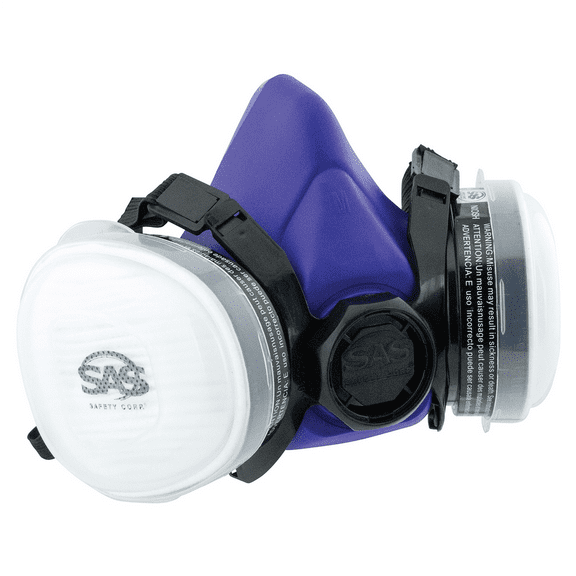 SAS Safety 8661-92 Bandit Maint. Free Dual Cartridge Respirator, Medium