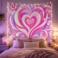 thumbnail image 2 of Heart Constructed Thick with Swirling Stripes Spiral Inward, Mystical Fantasy for Space Lovers, Galaxy Room Decor, Valentine'S Day Gift, Tapestry Wall Hanging for Bedroom and Dorm, 2 of 7
